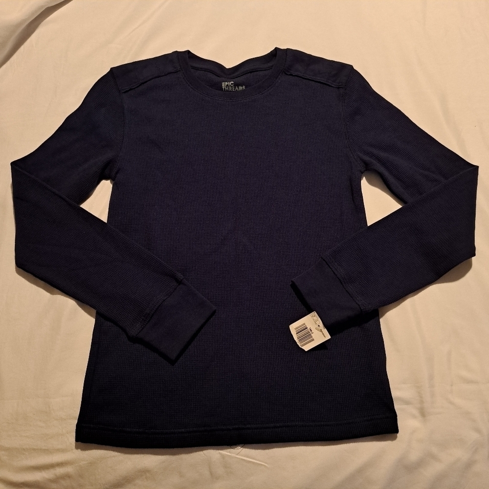 Epic Threads blue waffle shirt size Small new